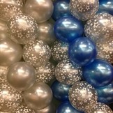 Balónek modrý metalický 065