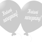 Balónek stříbrný Krásné narozeniny! 