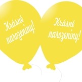Balónek žlutý Krásné narozeniny! 