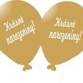 Balónek zlatý Krásné narozeniny! 