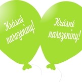 Balónek světle zelený Krásné narozeniny! 