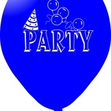 Balónky PARTY modré 1 ks