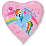 Balónek My little Pony růžové srdce 45 cm