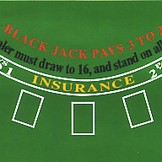 Black Jack plstěný ubrus 0,9m x 1,8m
