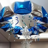 Diamant modrý balónek foliový 38 x 43 cm