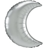 Fóliový balónek měsíc satén stříbrný 66 cm 