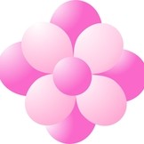 Balónky kytka tmavě růžová-světle růžová