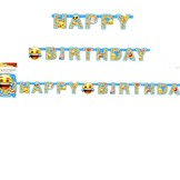 Emoji šťastné narozeniny nápis 1,82m x 15cm