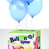 Helium Balloon time + balónky světle modré 30ks