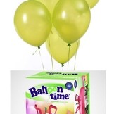Helium Balloon time + balónky světle zelená 30ks