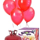 Helium Balloon time + balonky červené 50ks