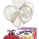 Helium Balloon time sada + LED bíle balónky 27ks
