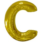 Písmeno C zlatý foliový balónek 86 cm