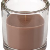 Svíčka ve skle Elegant hnědá 10/10 cm