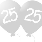 Narozeninové balónky stříbrné 25