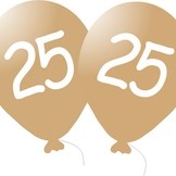 Narozeninové balónky 25 zlaté 