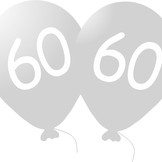 Narozeninové balónky 60 stříbrné 