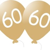 Narozeninové balónky 60 zlatý