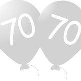 Narozeninové balónky 70 stříbrné 