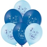 Balónky 2.narozeniny modrý slon 6 ks