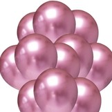 Balónky chromové růžové 20 ks 30 cm