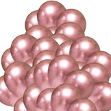 Balónky chromové růžovo-zlaté 50 ks 30 cm