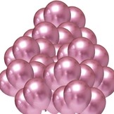 Balónky chromové růžové 50 ks 30 cm