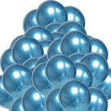 Balónky chromové modré 50 ks 30 cm