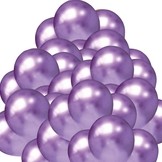 Balónky chromové fialové 50 ks 30 cm