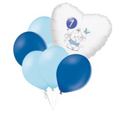 Set 1.narozeniny modrý slon srdce foliový balónek