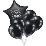 Set balónků Šťastný NOVÝ ROK černý 