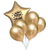 Set balónků Happy NEW YEAR zlatý