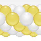 Balónková girlanda žluto-bílá 3 m