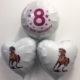 Krásné 8. narozeniny fóliový balónek kruh pro holky