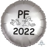 Balónek fóliový PF 2022 stříbrný kruh
