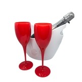 Chladící nádoba na víno bílá 4L a 2 ks sklenice na víno červené 150 ml 