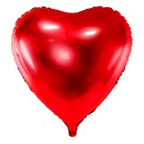 Balónek srdce červené metalické velké