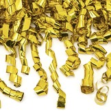 Vystřelovací konfety proužky zlaté 40 cm