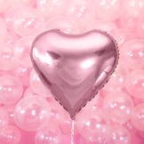 Balónek srdce růžový
