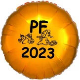 Balónek PF 2023 zlatý kruh