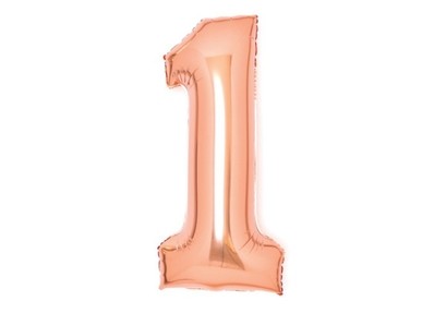 Balónky čísla růžovo-zlaté 66 cm