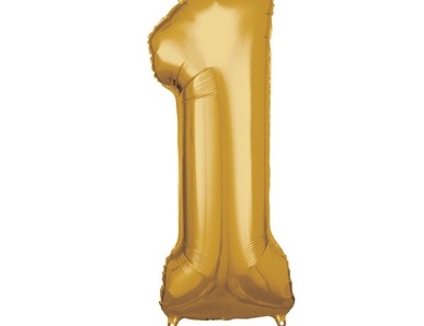 Balónky čísla zlaté 35 cm