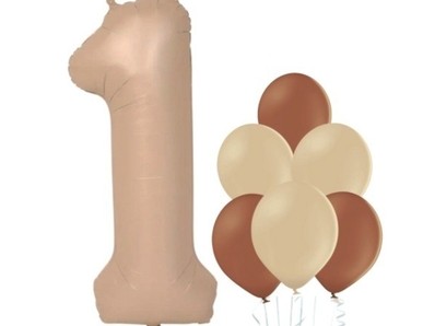 Balónky čísla cappuccino 66 cm