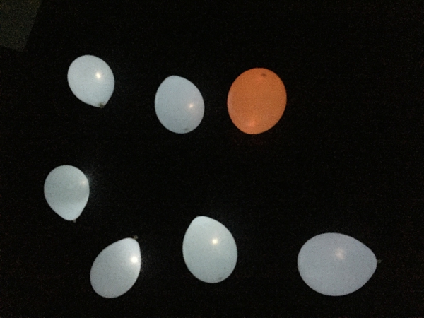 Balónky svítící bílé 5ks LED