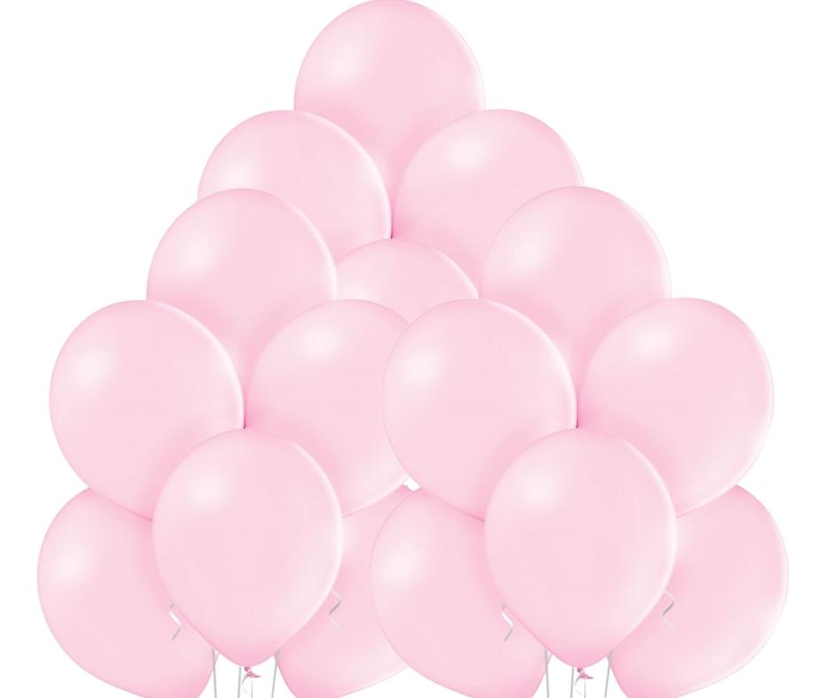 Světlerůžové balónky - 50 kusů