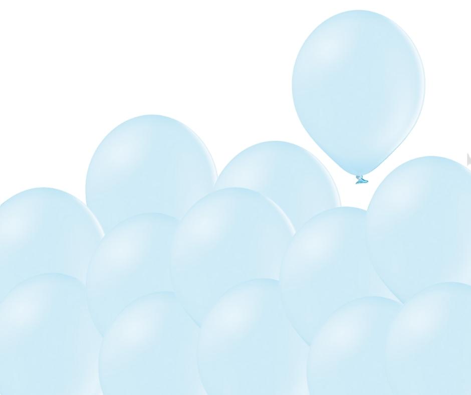 Ledově modré balónky 100 kusů