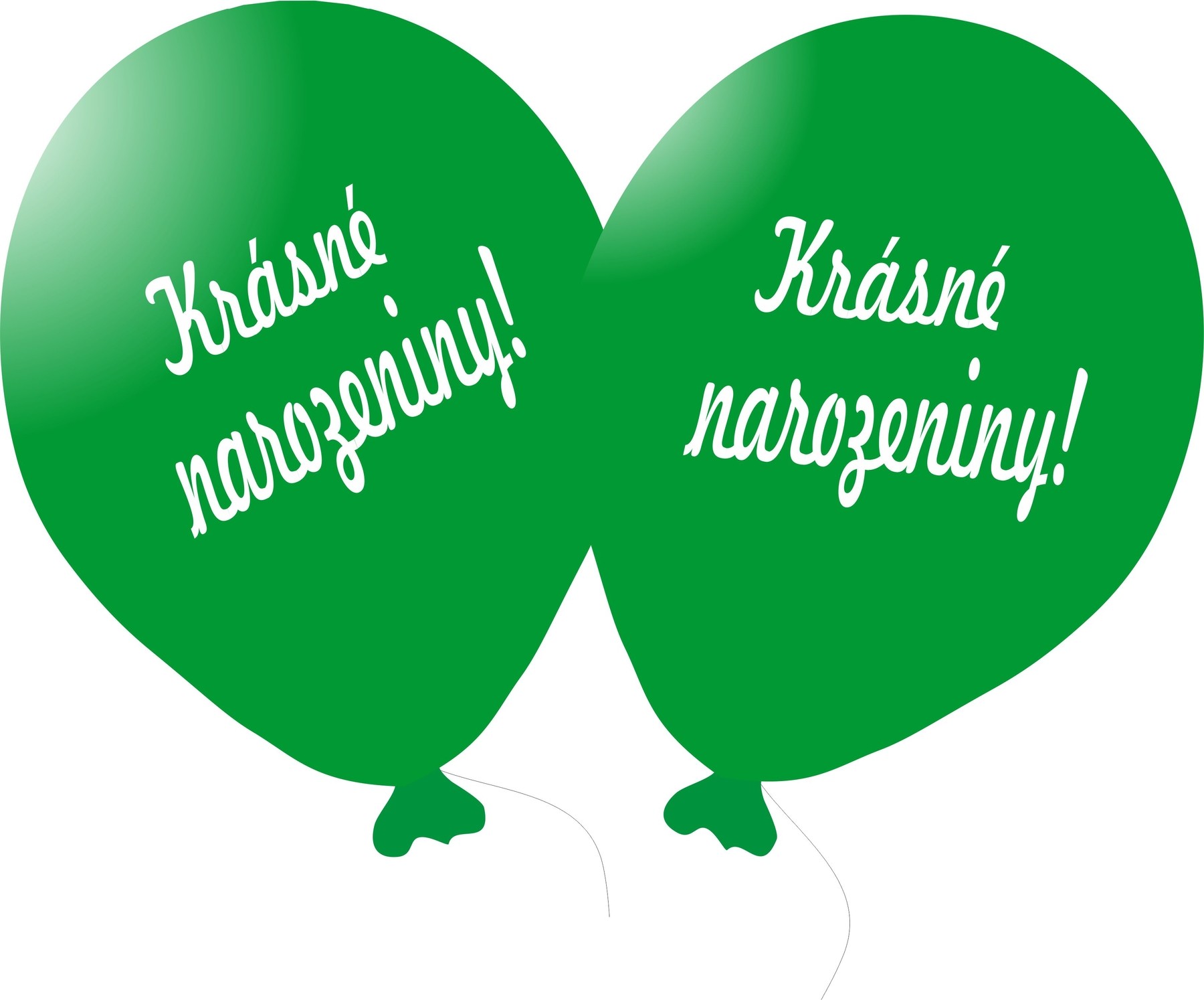 Balónek zelený Krásné narozeniny! 