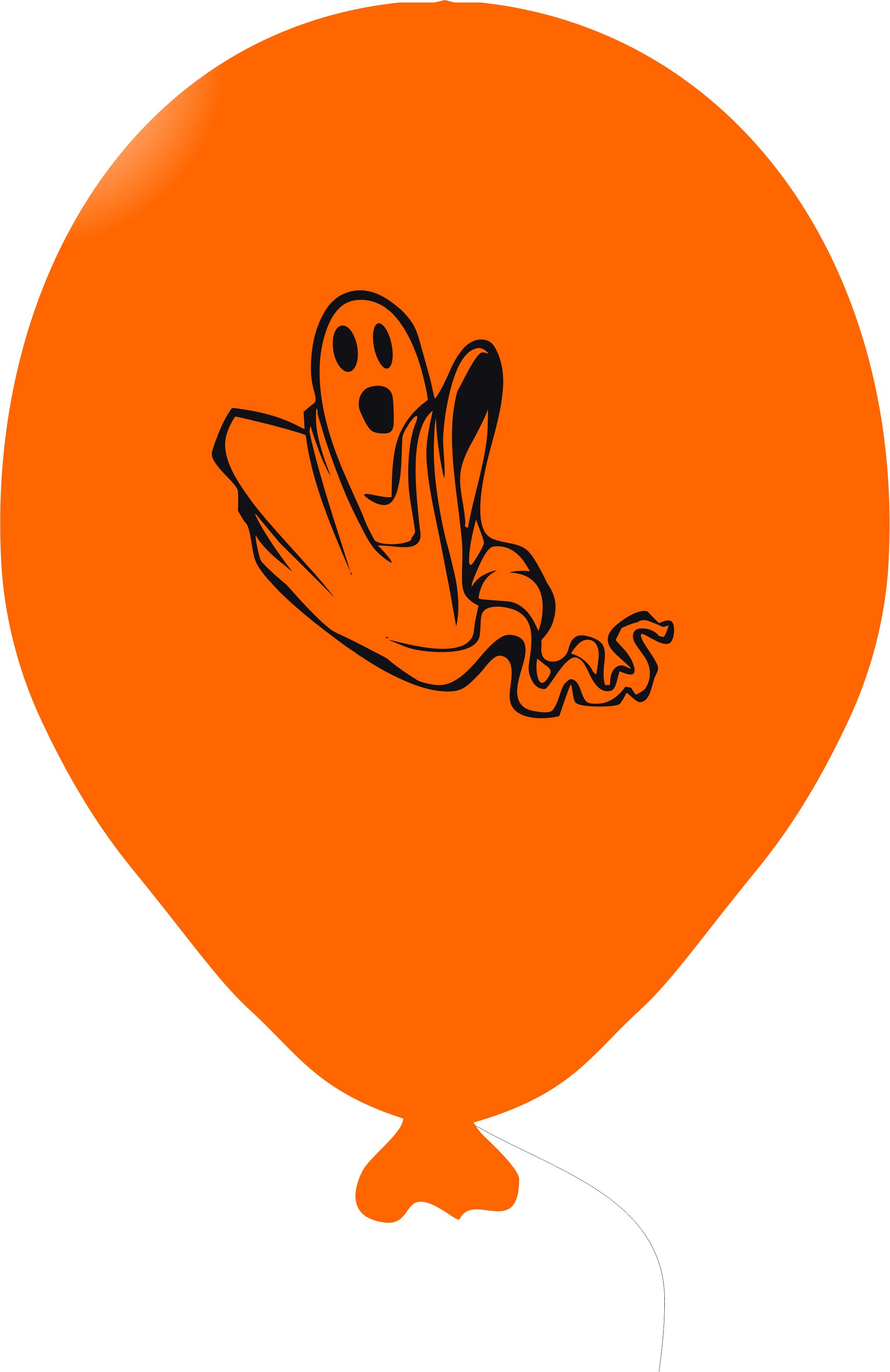 Duch balónek oranžový | BALONKY .CZ