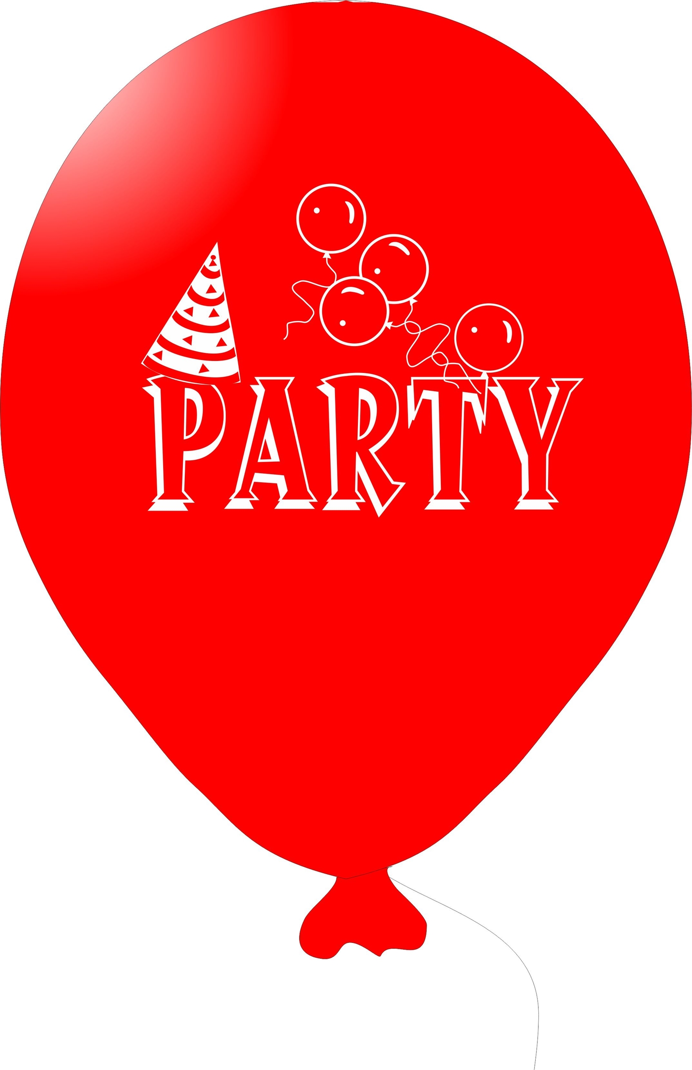 Balónky PARTY červené 1 ks 
