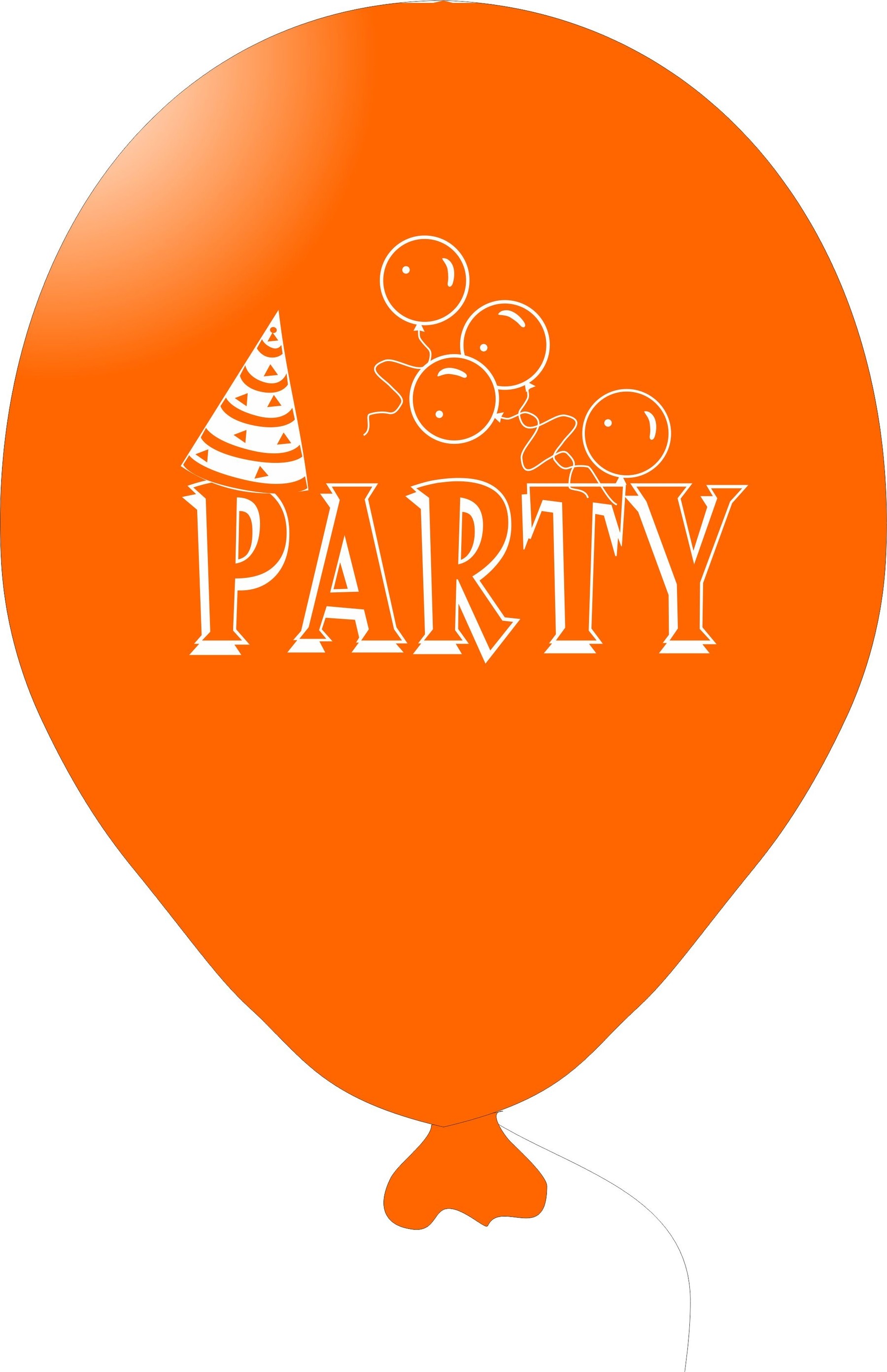 Balónky PARTY oranžové 1 ks